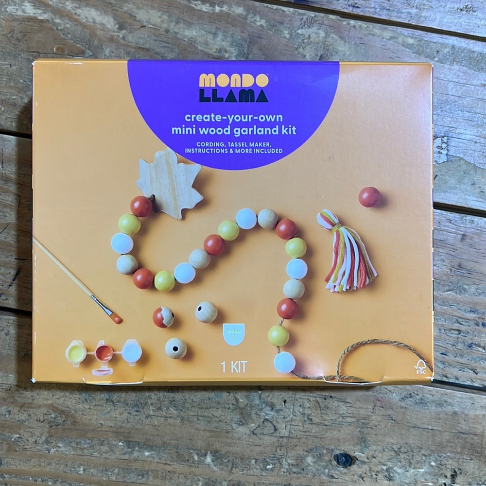 Mondo Llama Create-your-own- Wooden Garland Kit Fall Craft Nature Craft Target